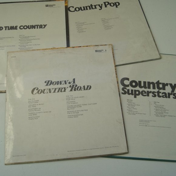 Country Vinyl LP Lot of 4 NOS New Old Stock - Country Superstars -Down A Country - Picture 2 of 6